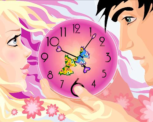 romance clock - want to kiss you now what time is it?