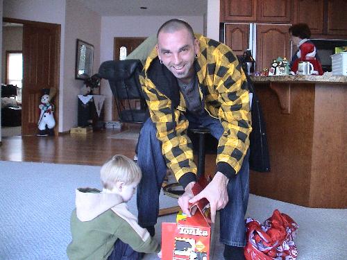 me and my nephew - me and the side of nicholas' head.