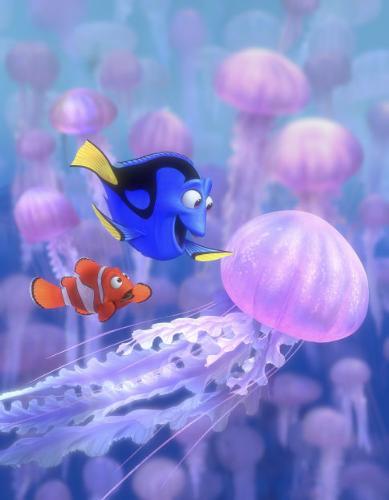 Finding Nemo - This is a picture of finding nemo(2003)  It tells the story of an over protective clownfish Marlin who along with a regal tang called Dory set out to search for his son Nemo. Along the way he learns to take risks and that his son is capable of taking care of himself
