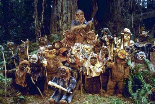 chewie and the ewoks - a family photo I found on the internet. 
Lol...you don`t wanna mess with them!