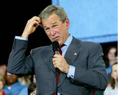 George bush being goofy & looking stupid - George bush being goofy& looking stupid ( nothing out of the ordinary )