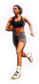She's jogging in spring - Jogging is important for health.