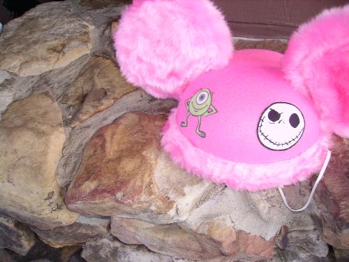 mickey hat - my daughter taking a pic of her micke hat