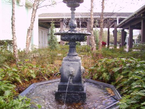 the fountain - this is outside the lobby of the disney resort
