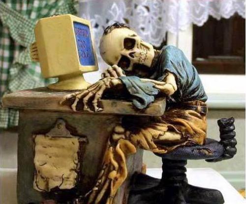 Death By Computer - Sparks.........loss of internet is a killer! LOL