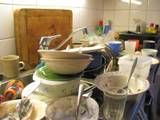 Dirty Dishes - A sink full of dirty dishes. Not mine thank god.