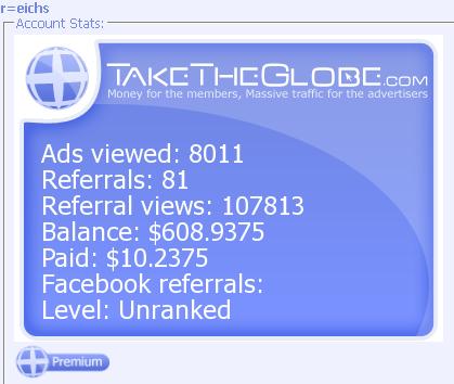 TTG Stat - My account stat at TakeTheGlobe