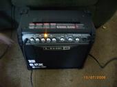 my amp - this is the eamp i bought with my guitar its a line 6 with 15 watts. not much but it has many feature on it. its not a basic amp but also not a high pro amp. so whatever i like it.