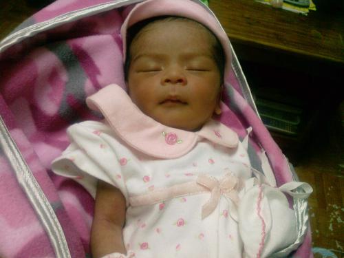 Sleeping Beauty - My angel sleeping soundly when she was still less than a month old