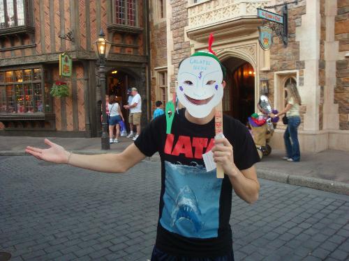 Masked Disney - Having a good time at epcot