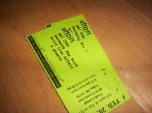 new concert tickets - concert tickets. How fun!
