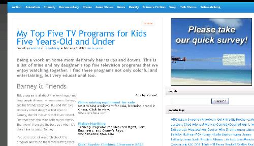 article, top 5 tv program - article I wrote published by triond