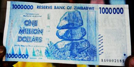 A million dollars... - Can only buy you a few loaves of bread in Zimbabwe! A million dollars... - Can only buy you a few loaves of bread in Zimbabwe!
