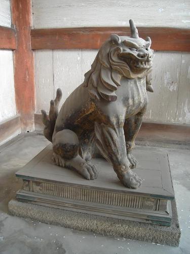 Chimera Lion Dog statue in Japan - Chimera Lion Dog statue