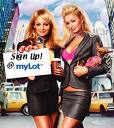 mylot is hot - Paris Hilton and Nichole Richie with a sign advertising mylot and I thought it would be cool to put it up here.