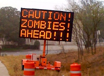 zombie roadsign - Funny picture of a roadsign zombie roadsign - Funny picture of a roadsign