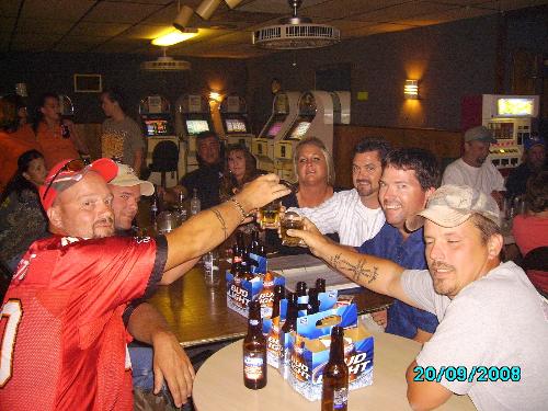 time to party - This is out at the bar celebrating a win