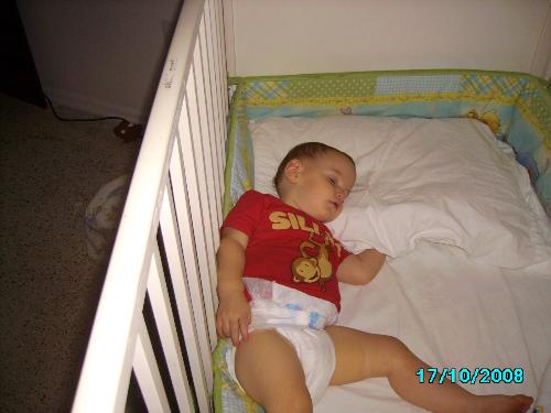 is it time for bed - Little man sleeping through his own party