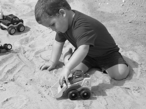 playing in the dirt - this is my son playing in the dirt at poppy and nannys house. he loves to be outside and in the dirt!