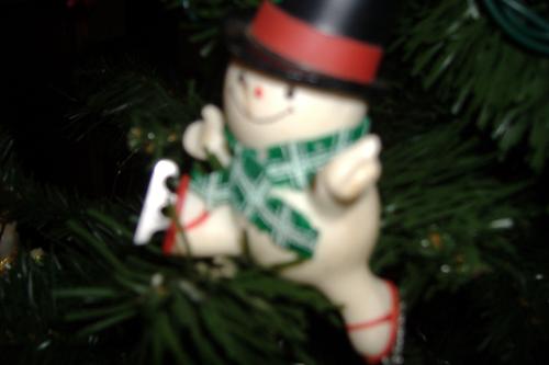Snowman Ice Skating - This a vintage snowman ornament made by Hallmark. This is one of many Christmas ornaments I have in my collection