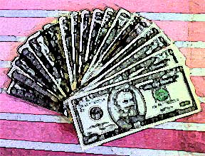 Lots Of Cash - A photo of lots of cash! Fifty dollar bills spread out on a wonderful background. So fun and exciting! Makes me wish I had a bunch!