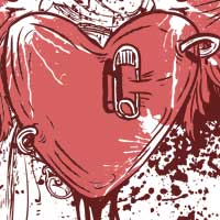 pierced heart - pierced, pinned heart pierced heart - pierced, pinned heart