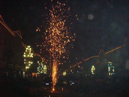 firework - Beautiful!huh?It's a custom to light fireworks during Spring Festival.
