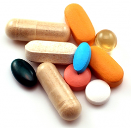 Vitamins - Vitamin pills in many colors for all kind of illnesses.