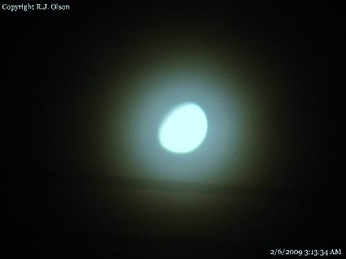 Blue Moon? - An awesome color disply of the moon over Minneapolis Minnesota Feb.6th, 2009.
