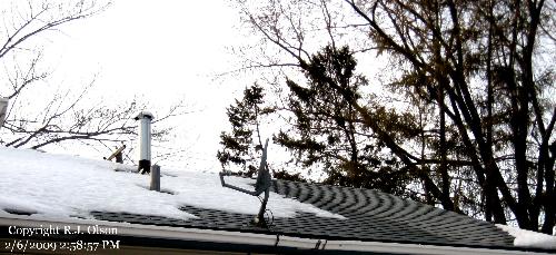 Almost Gone - Not a lot of snow left on my roof. Almost Gone - Not a lot of snow left on my roof.
