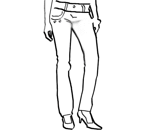 jeans. drawn in Photoshop - digital drawing by me