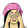 shy face - shy face. hiding behind hands. fanned face