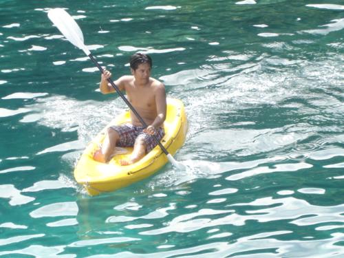 My Brother - This is the Photo of my brother JN, kayaking during our island hopping adventure in Samal Island Philippines.