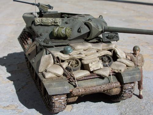 1/35 scale M10 Tank Destroyer model - This is a model of the M10 Tank Destroyer, used during World War II.