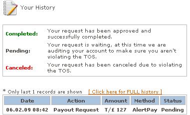 toroads didn't pay me - a screenshot of my cashout request at toroads but they cancel it and saying that i break their terms of service which i didn't.. if clicking ads there is breaking their TOS, then their site is a big scam.. screw them all.. toroads didn't pay me - a screenshot of my cashout request at toroads but they cancel it and saying that i break their terms of service which i didn't.. if clicking ads there is breaking their TOS, then their site is a big scam.. screw them all..