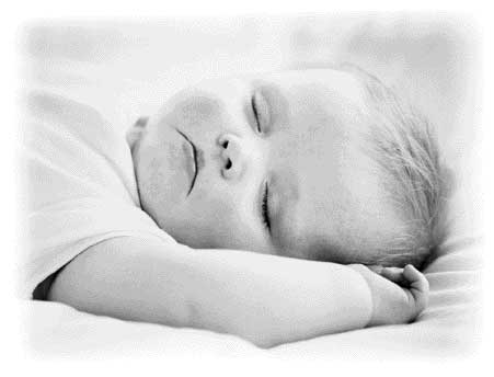 Sleeping baby - 'Early to rise and early to bed'