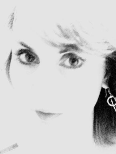 A weird rendition of me... - Taken with my camera phone...then I did some editing to make it look like a pencil drawing...
