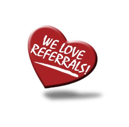 We Love Referrals - A Valentines heart for the one who loves referrals lol.