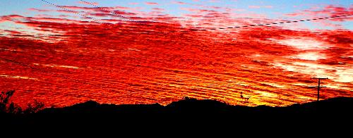 sunset in Morongo Valley - I took this pic from my front porch. We often get very nice sunsets like this one here in the desert.  :?)
