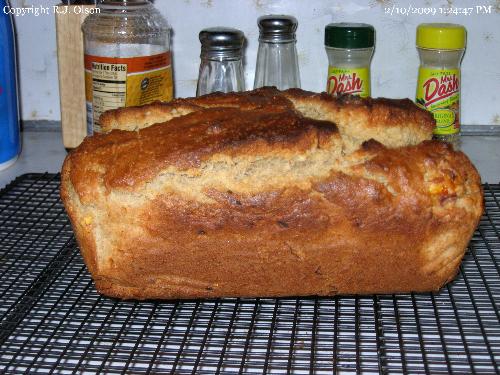 Yummy! - Fresh and hot home made Banana Bread from the oven.