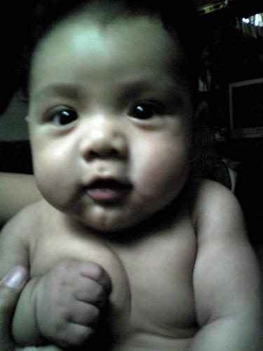 baby - black and white nude picture of my baby when he was 4 months old