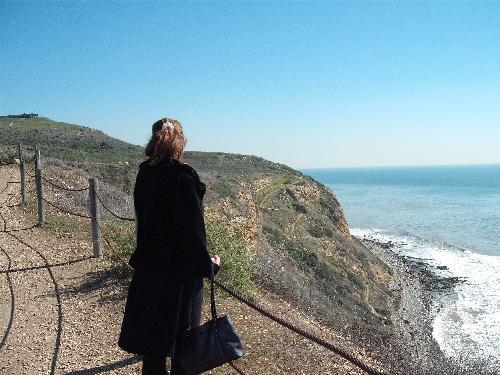 Overlooking the ocean with my daughter. - overlooking ocean in CA