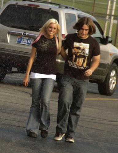 love - My husband and I walking back from our car after getting married