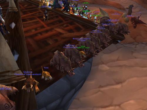 Omg! Bears on the roof !!! - all druid raid to Ironforge starting in Orgrimmar..