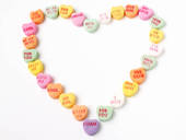Hearts - Heart made of candy valentine hearts