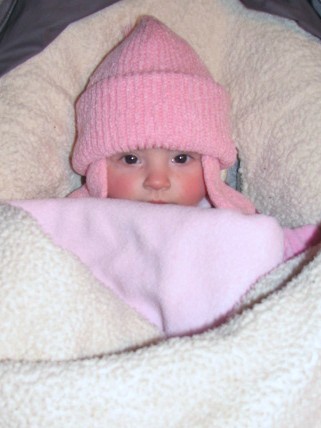 All bundled up - Savanna all warm and cozy