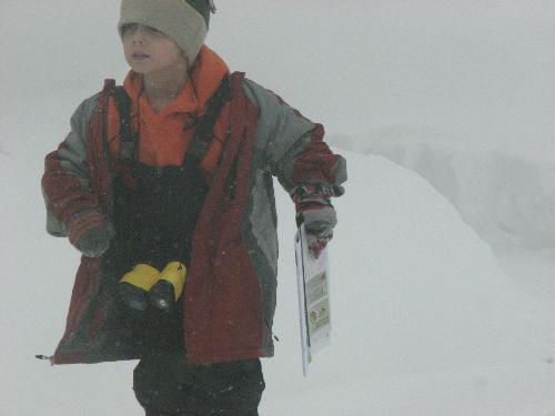 Snow Day In Minnesota - Hunter playing in the storm.