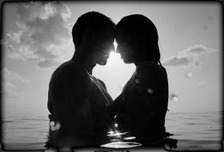 couple - silhouette of a sweet couple