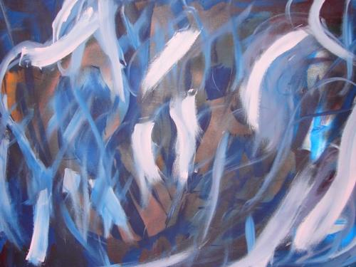 abstract by poulos - one abstract painting from a recent series I worked on in response to the economy 2008 - 2009.