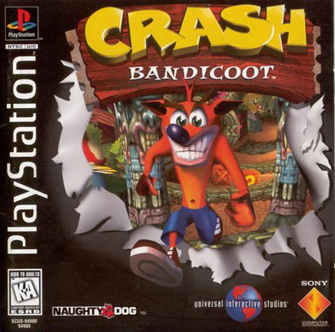 Crash Bandicoot - This is a photo of the first Crash Bandicoot Game.
